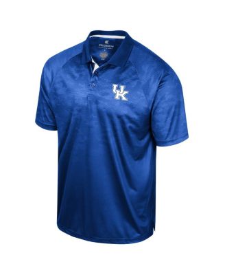 Men's Royal Kentucky Wildcats Honeycomb Raglan Polo Shirt