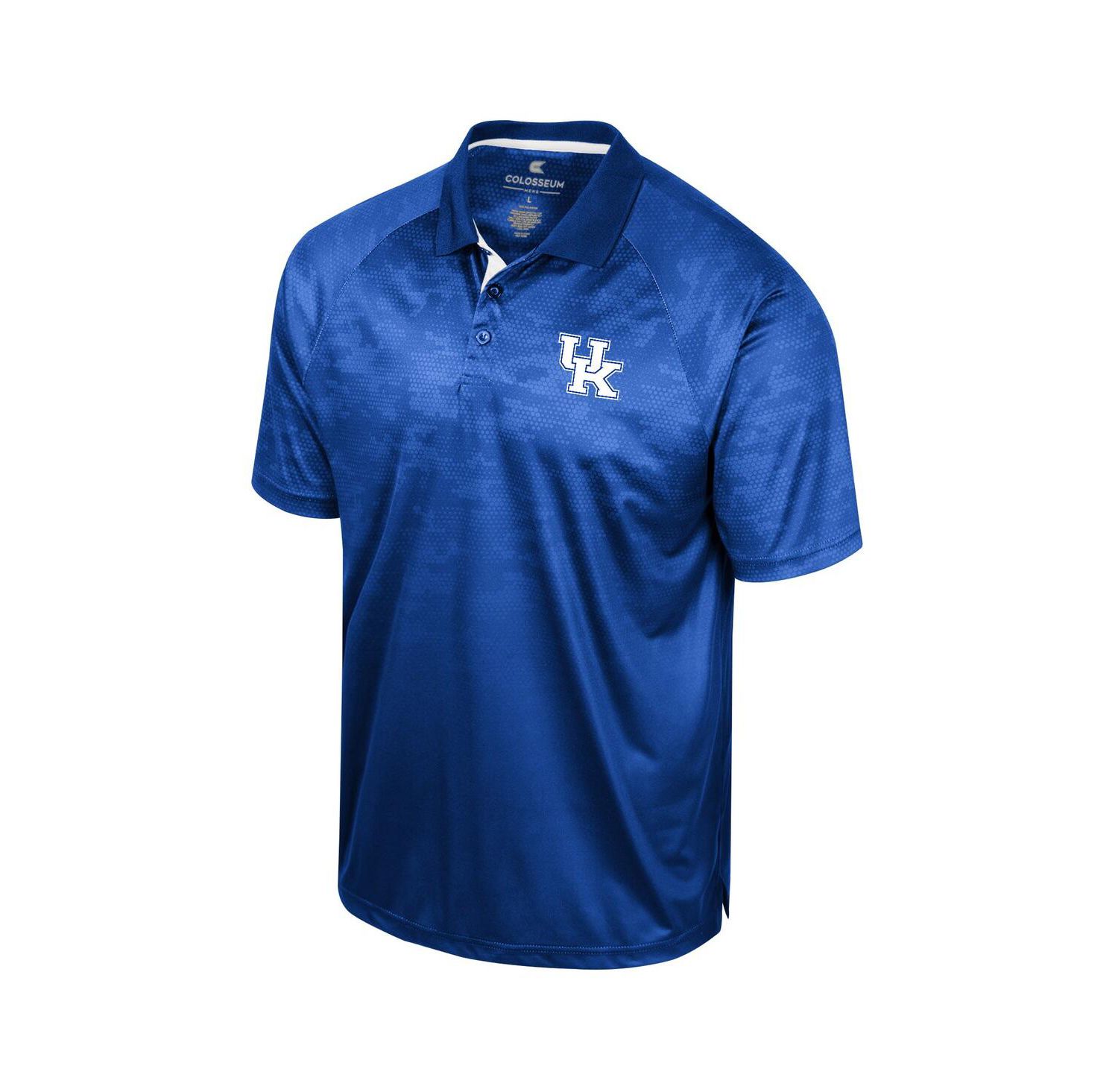 Men's Royal Kentucky Wildcats Honeycomb Raglan Polo Shirt