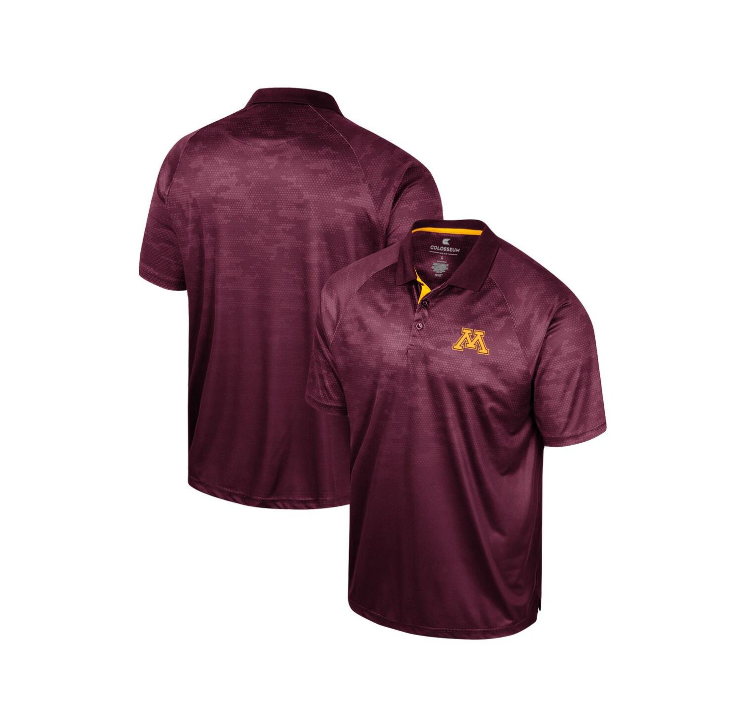 Men's Maroon Minnesota Golden Gophers Honeycomb Raglan Polo Shirt