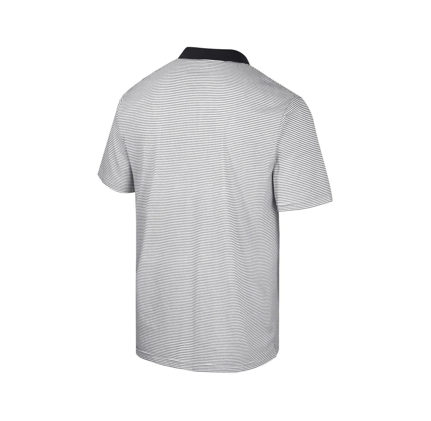 Men's White, Black UCF Knights Print Stripe Polo Shirt