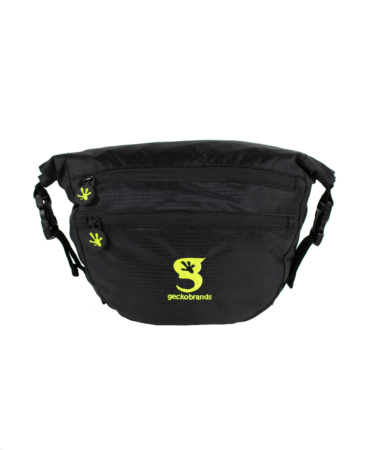 Water-Resistant Lightweight Dry Bag Waist Pouch - Black, Neon Green