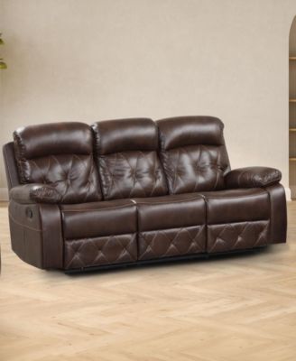 Wallace 84" Faux Leather Manual Recliner Sofa