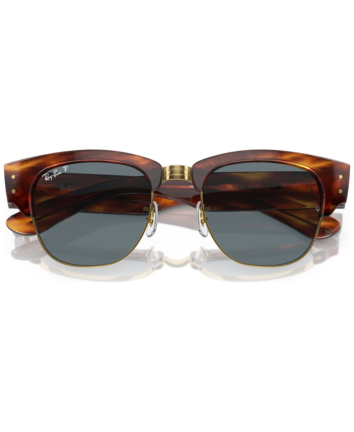 Ray Ban Unisex Transition Sunglasses, Mega Clubmaster In Striped Havana
