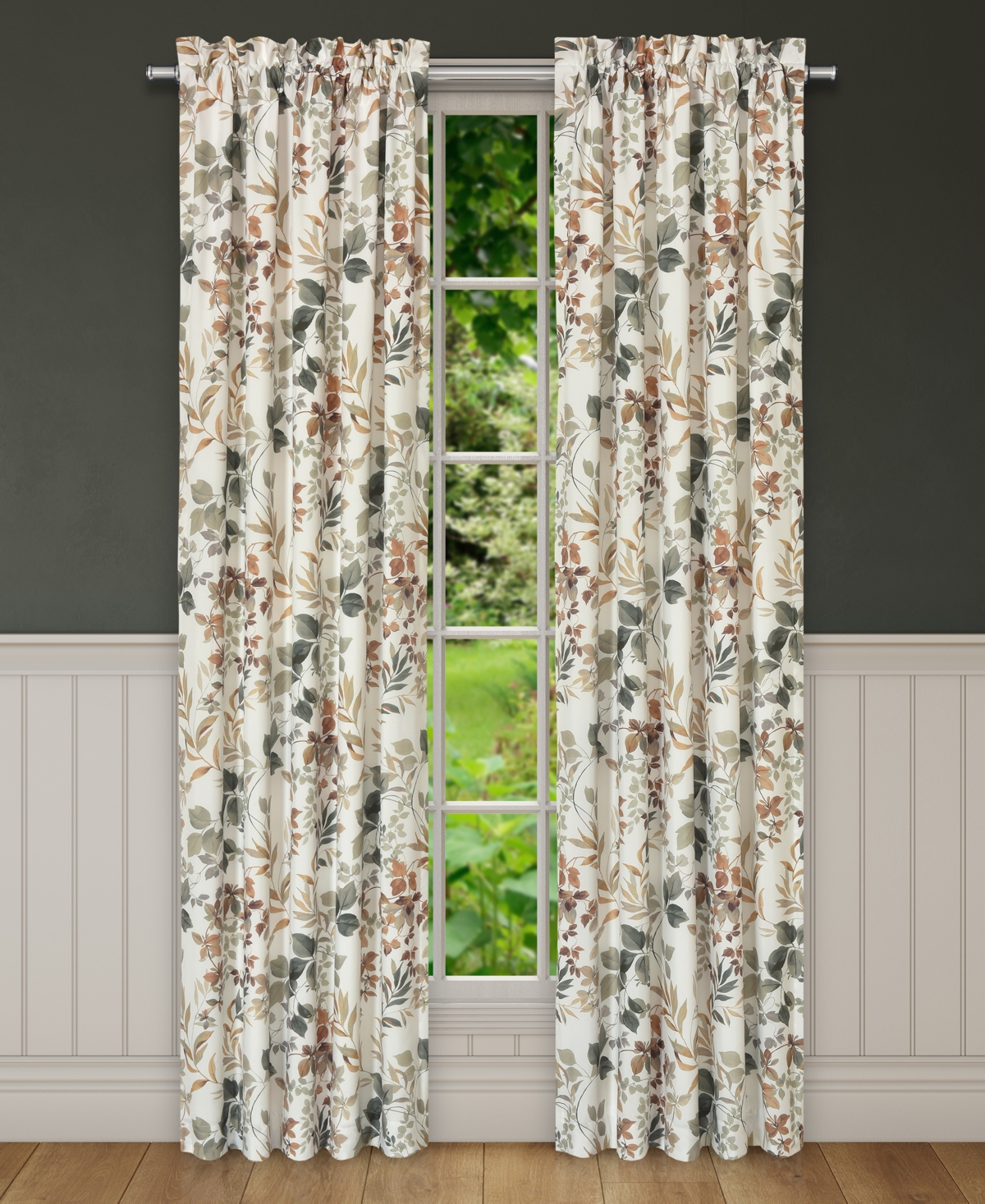 Royal Court Evergreen Window Panel Pair In Sage