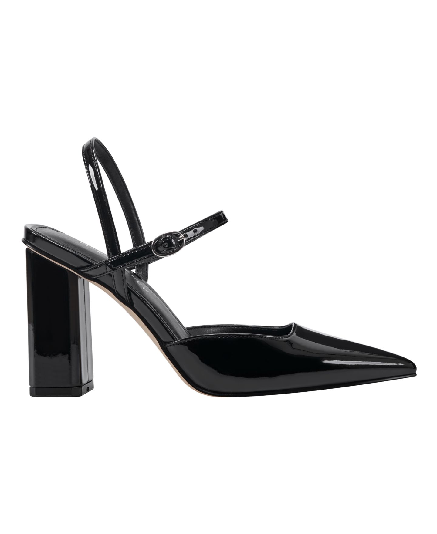 Женские туфли Marc Fisher Doster High Block Heel Dress Pumps, цвет: Чёрный лаковый — фото 2