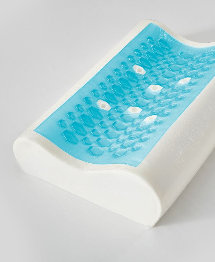 ProSleep Cooling Gel Overlay Memory Foam Contour Pillow, Jumbo - Macy's