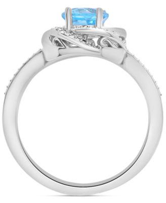 2-Pc. Set Pink Amethyst (1-1/2 ct. t.w.) & Diamond Accent Spiral Pendant Necklace & Matching Ring in 14k Rose Gold-Plated Sterling Silver (Also in Blue Topaz & Citrine)