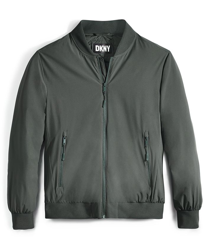 DKNY Men's Stretch ZipFront ZipPocket Bomber Jacket Macy's