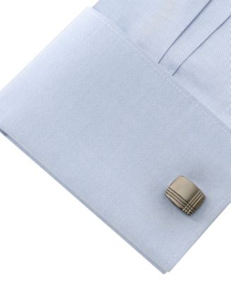 Men's Stainless Steel Tartan Plaid Cufflinks
