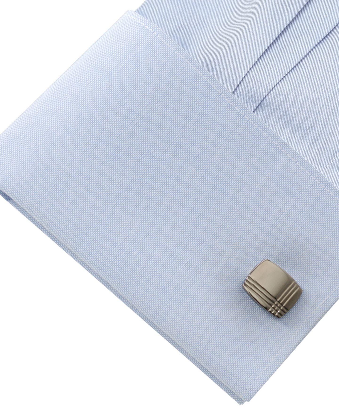 Мужские запонки Ox & Bull Trading Co. Stainless Steel Tartan Plaid Cufflinks — фото 4