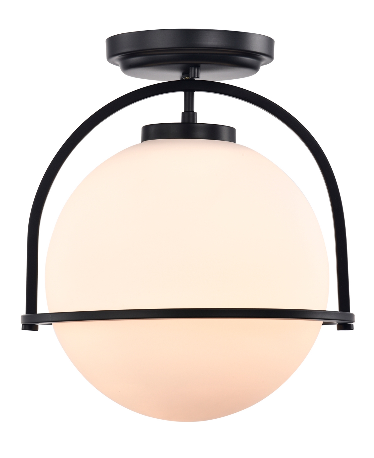 Home Accessories Nuka 12" 1-light Indoor Flush Mount With Light Kit In Matte Black