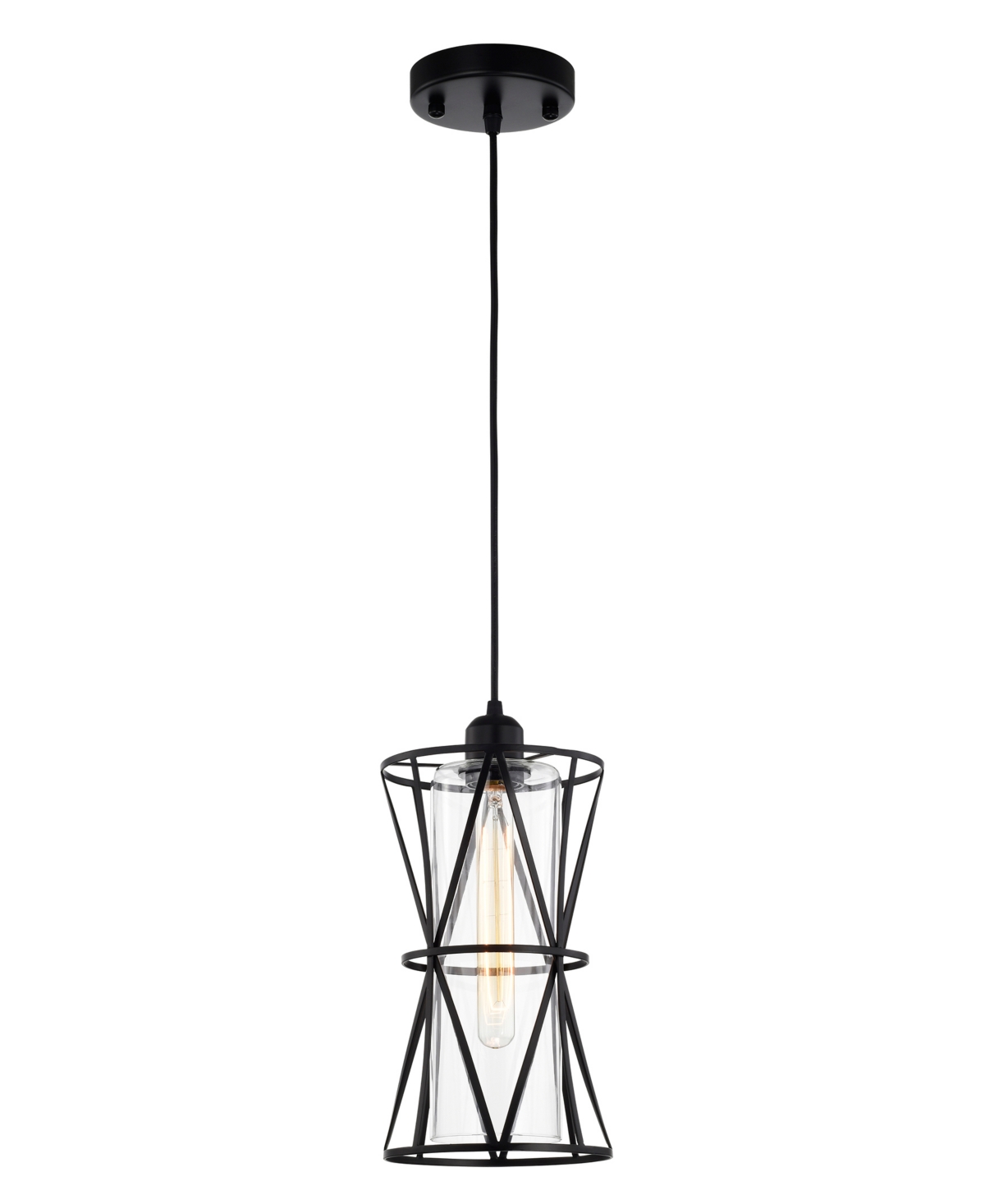 Home Accessories Antonia 7" 1-light Indoor Pendant Light With Light Kit In Matte Black