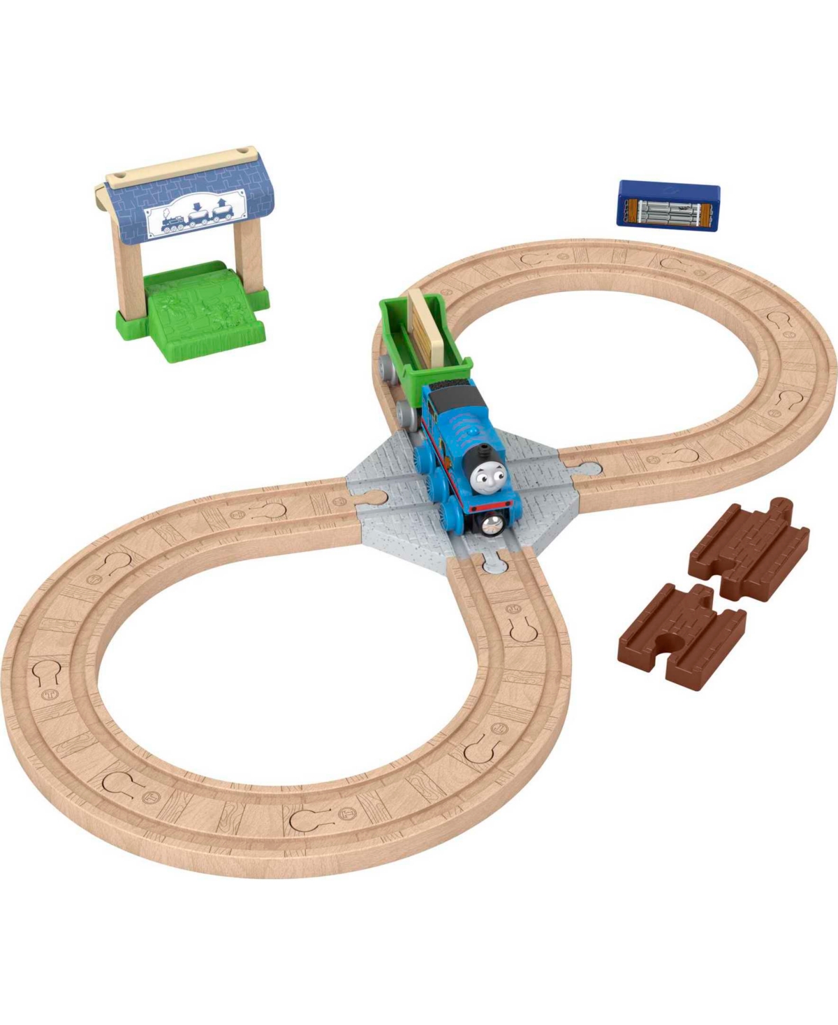 Fisher Price Kids' Thomas And Friends Wooden Railway, Figure 8 Track Pack In Multi-color