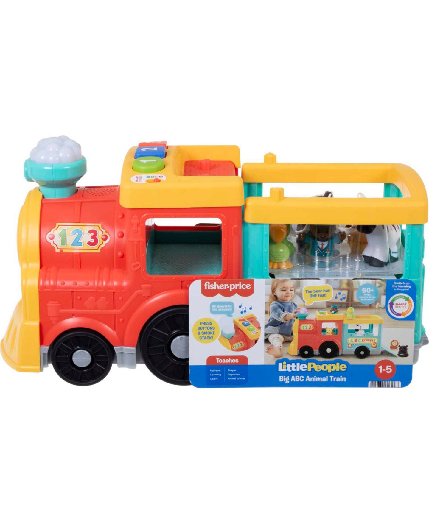 Детские игрушки Fisher Price Little People ABC Animal Train Set, цвет: Анималистичный — фото 7