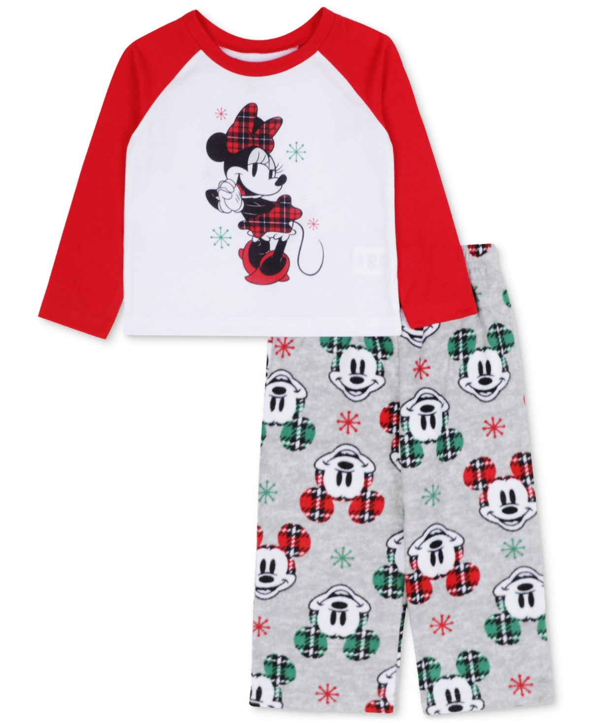 Briefly Stated Matching Little Kids 2-pc. Mickey & Minnie Mouse Pajamas Set In Red
