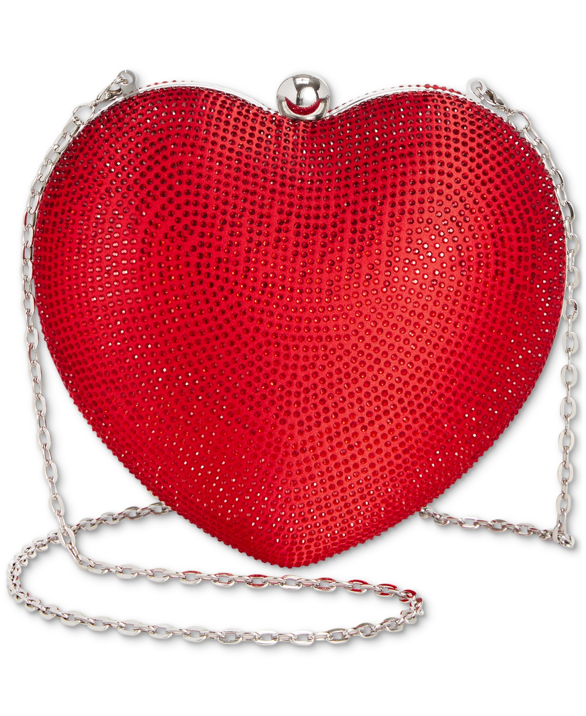 Heart Minaudier Bag, Created for Macy's - Fuchsia