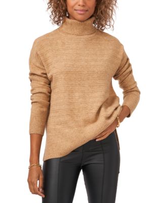 Women's Textured Turtleneck Drop-Shoulder Sweater