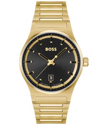 Hugo Boss - Men's Candor Gold Ion Plated Stainless Steel Bracelet Watch 41mm