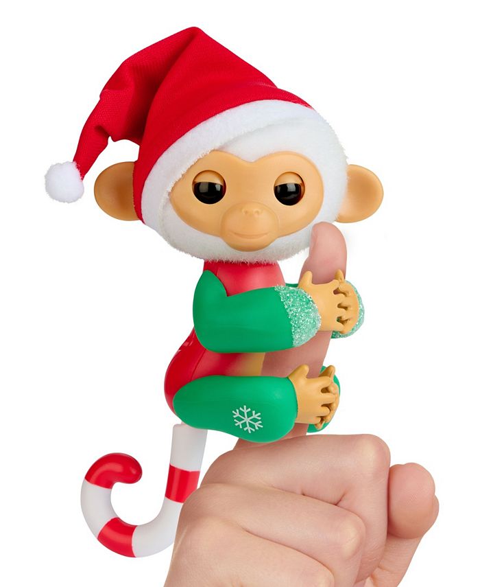 Fingerlings Interactive Baby Monkey Holiday, Snowbelle, 70+ Sounds ...