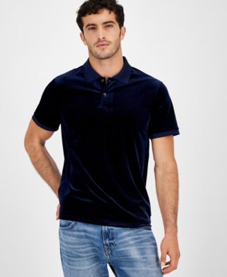 GUESS - Men's Rio Liquid Velvet Short Sleeve Polo Shirt