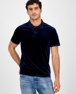 GUESS Men's Rio Liquid Velvet Short Sleeve Polo Shirt - Macy's