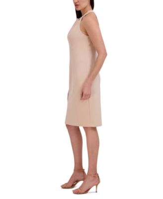 Halter-Neck Sleeveless Sheath Dress