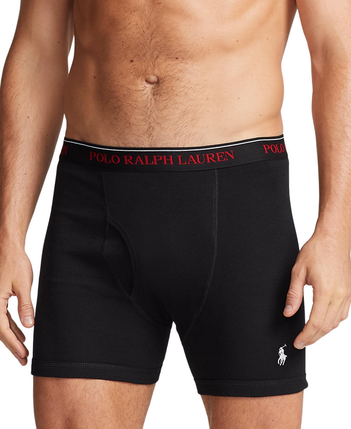 Polo Ralph Lauren Men's 5 +1 Free Bonus Pack. Classic-fit Cotton Boxer Briefs In Polo Black,heather