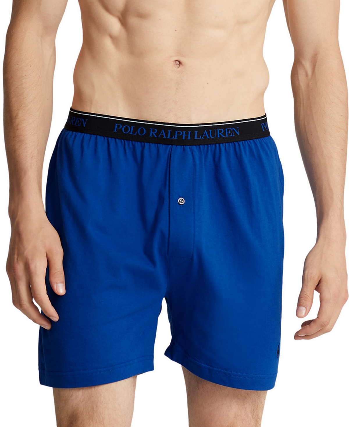 Polo Ralph Lauren Men's 5 +1 Free Bonus Pack. Cotton Classic-Fit Knit Boxers -SAPPHIRE