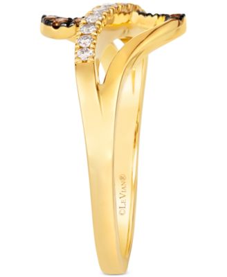 Nude Diamond & Chocolate Diamond Abstract Openwork Ring (1/4 ct. t.w.) in 14k Gold