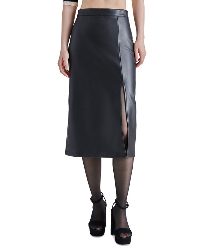 Steve Madden Women's Amarilla Faux-Leather Pencil Skirt - Macy's