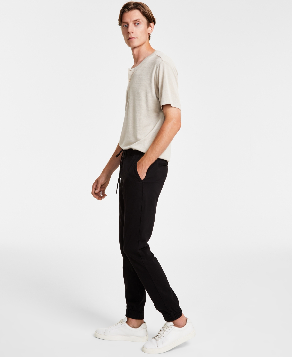 And Now This Men's Brushed Twill Jogger Pants