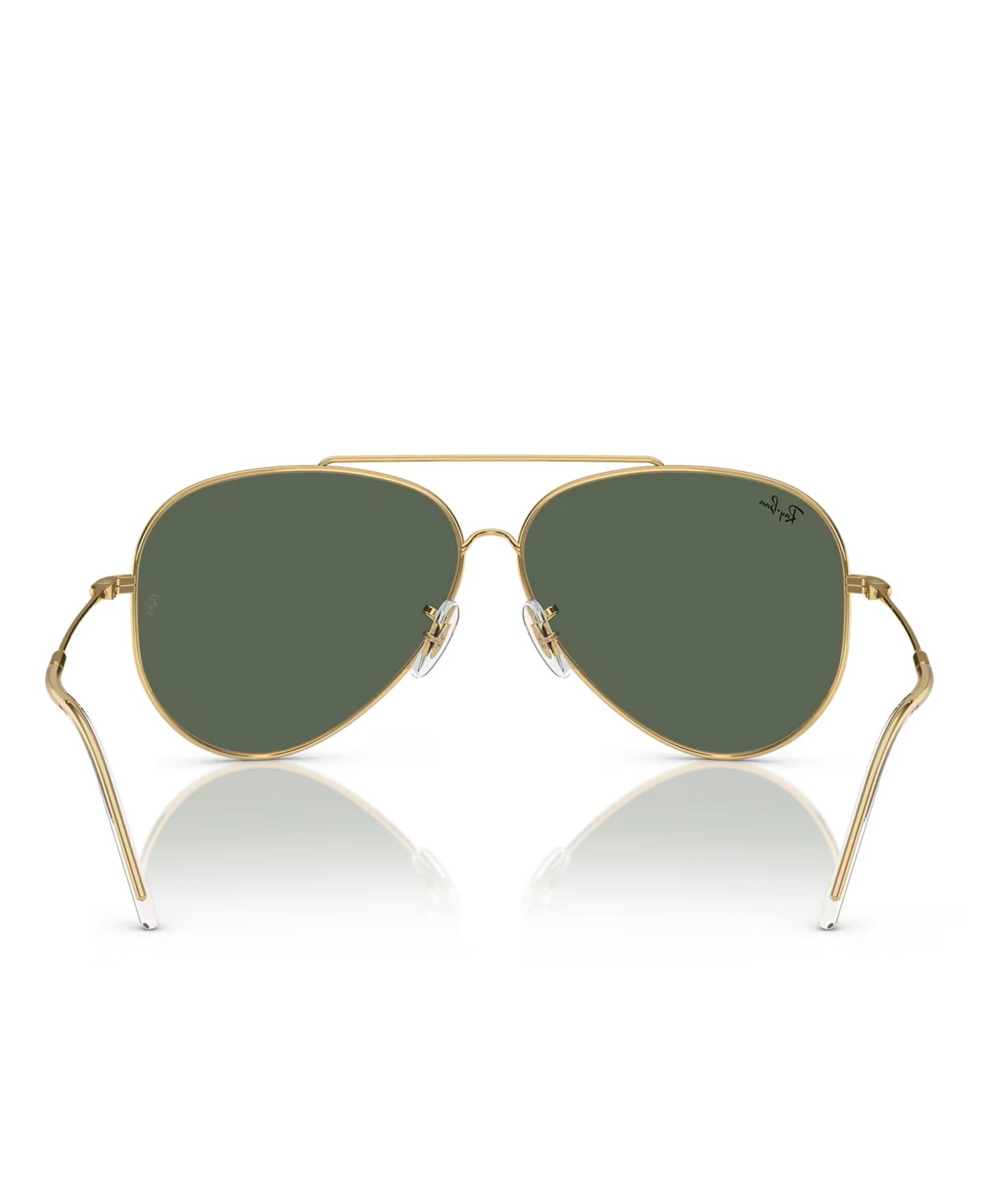 Солнцезащитные очки Ray-Ban Unisex Sunglasses, Aviator Reverse RBR0101, цвет: Золотой / Зелёный — фото 4