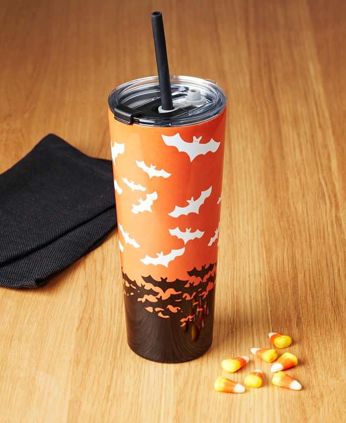 Cambridge Ombre Bats Insulated Tumbler with Straw, 24 oz Macy's
