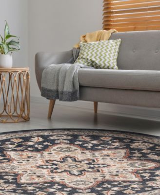 CLOSEOUT! Poise PSE-7230 5'3" x 5'3" Round Area Rug