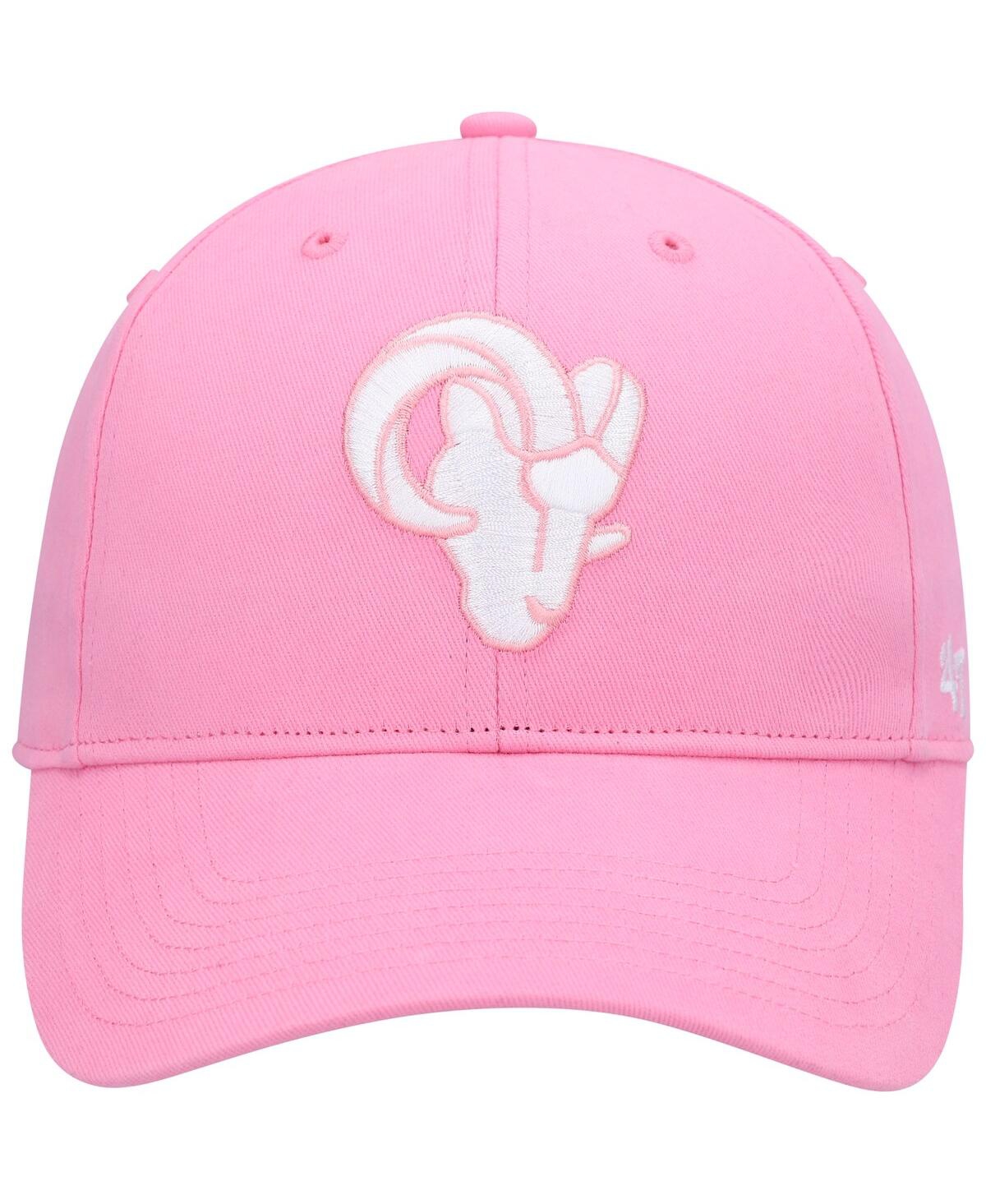 47 Brand Big Girls ' Pink Los Angeles Rams Rose Mvp Adjustable Hat In Pink