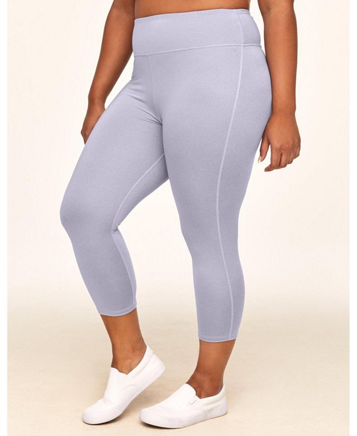 Adore Me Plus Size Haley Heathered Crop Heather Compression Activewear ...