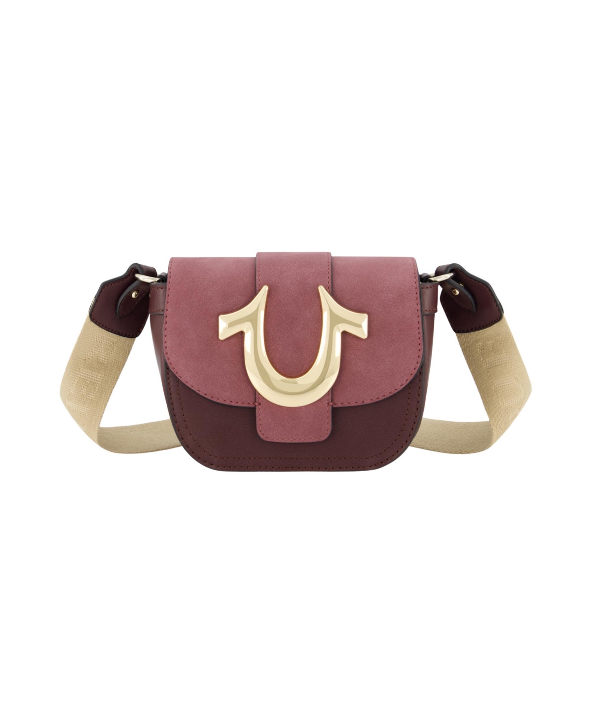 Mini Flap Suede Crossbody - Wine