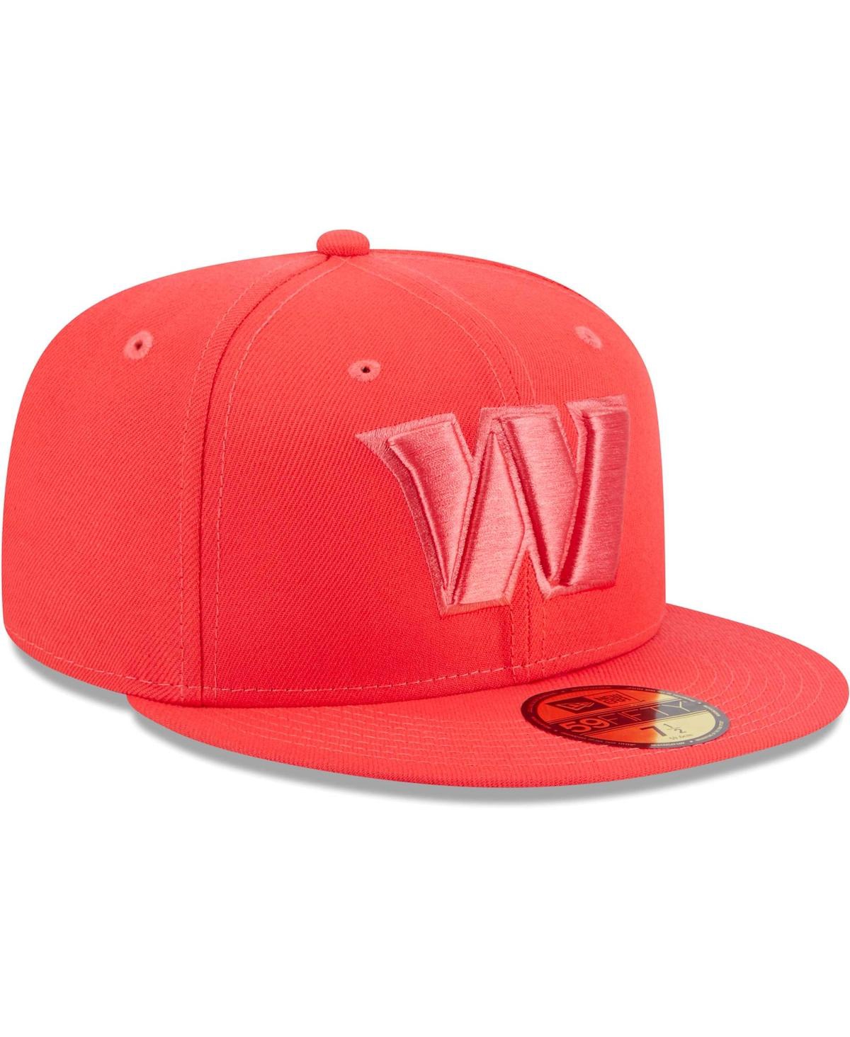 New Era Red Washington Commanders Color Pack Brights 59fifty Fitted Hat In Red