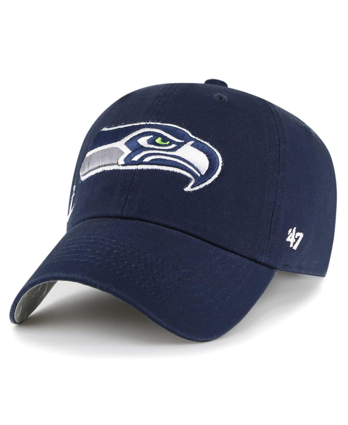 47 Brand Women's ' College Navy Seattle Seahawks Confetti Icon Clean Up Adjustable Hat In College Navy