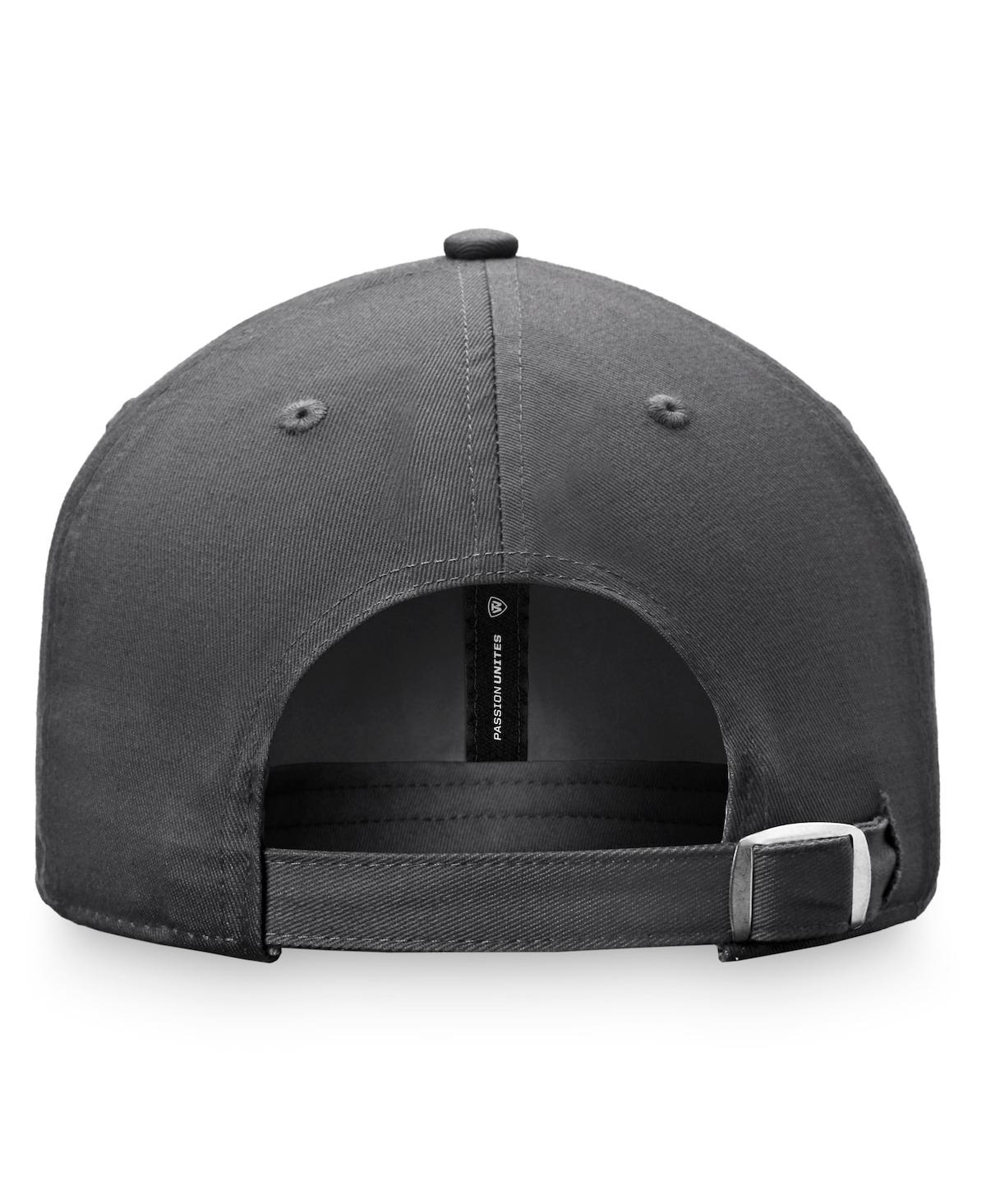 Top Of The World Black Long Beach State 49ers Slice Adjustable Hat In Charcoal
