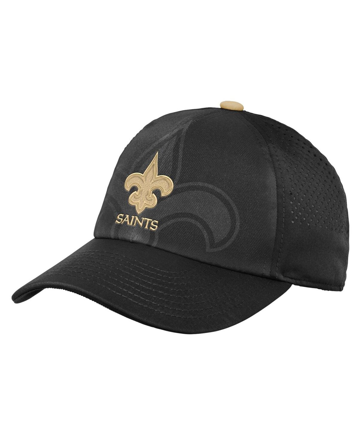 Outerstuff Kids' Big Boys And Girls Black New Orleans Saints Tailgate Adjustable Hat
