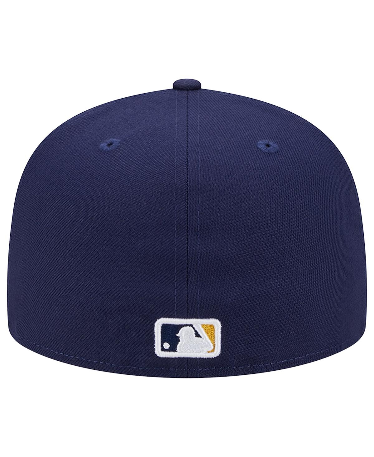 Men's New EraMilwaukee Brewers 50th Anniversary Team Color 59FIFTY Fitted Hat - Navy