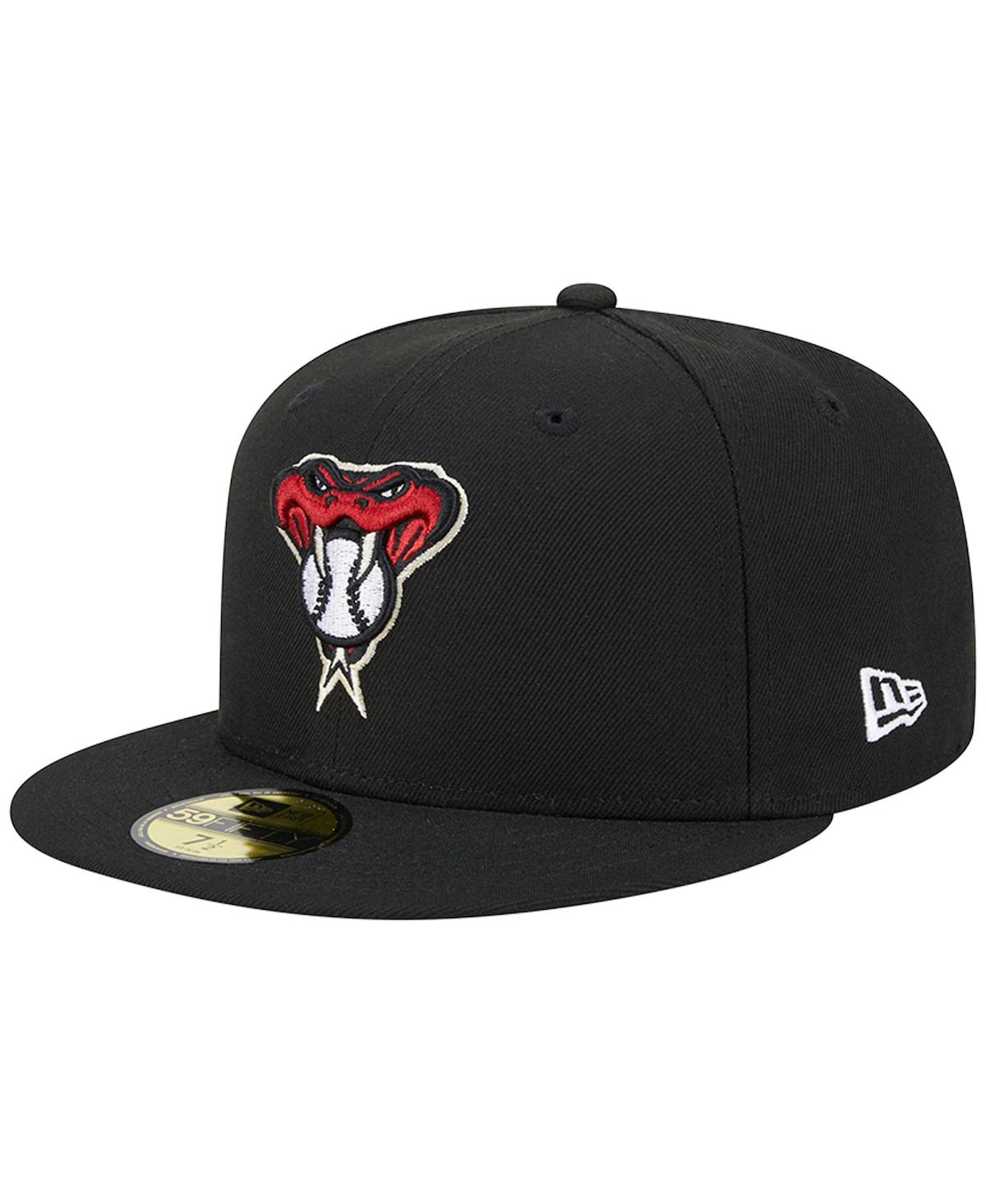 New Era Men's  Black Arizona Diamondbacks Alternate Logo 2001 World Series Team Color 59fifty Fitted In Black