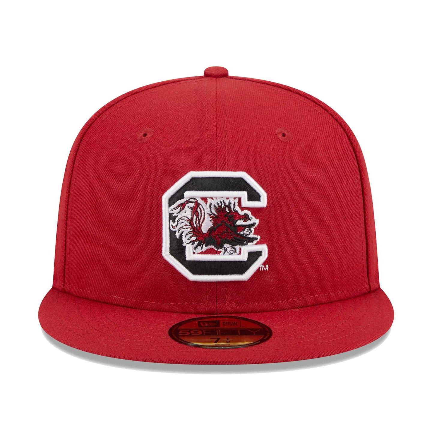 Мужская кепка New Era Garnet South Carolina Gamecocks Evergreen 59FIFTY Fitted Hat — фото 3
