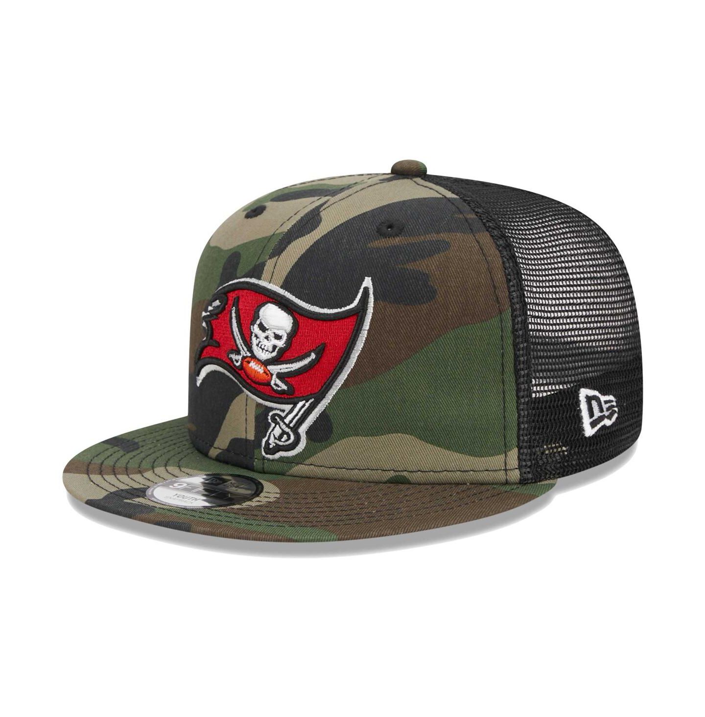 Детская кепка New Era Camo Tampa Bay Buccaneers Main Trucker 9FIFTY Snapback Hat — фото 2