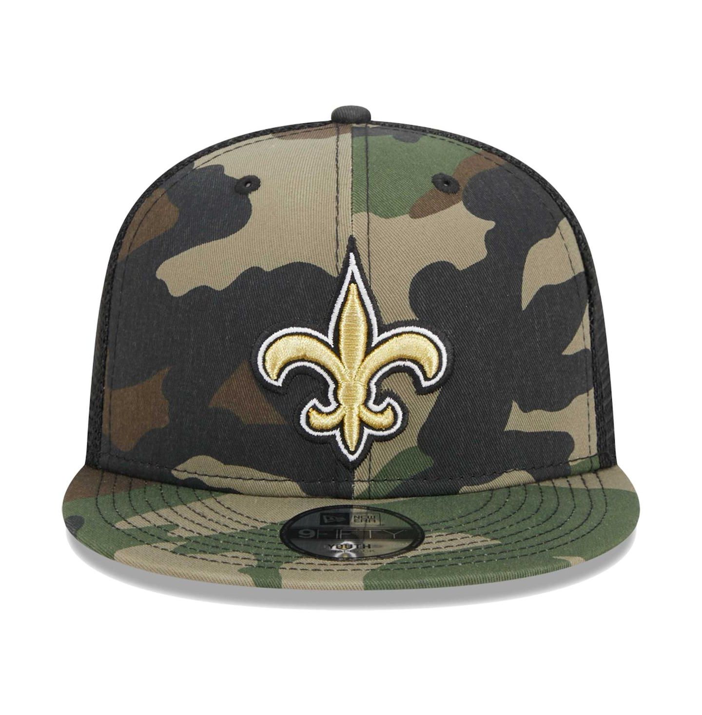 Детская кепка New Era Camo New Orleans Saints Main Trucker 9FIFTY Snapback Hat — фото 3