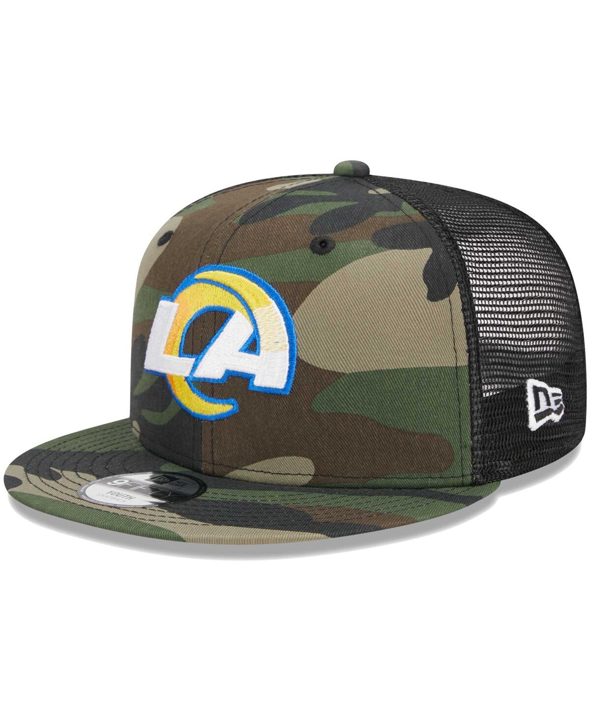 New Era Big Boys And Girls  Camo Los Angeles Rams Main Trucker 9fifty Snapback Hat In Camo