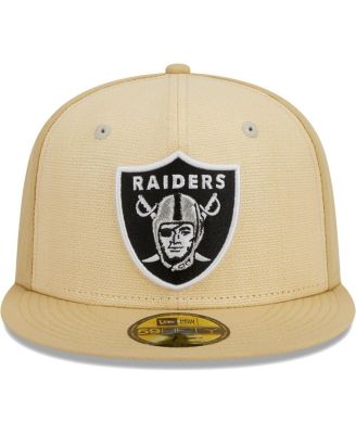 Men's Khaki Las Vegas Raiders Raffia Front 59FIFTY Fitted Hat