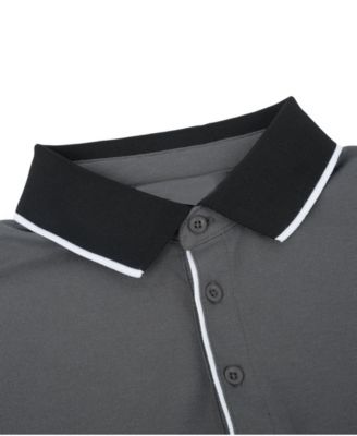 Men's Classic-Fit Cotton-Blend Pique Polo Shirt with Contrast Collar for Big & Tall