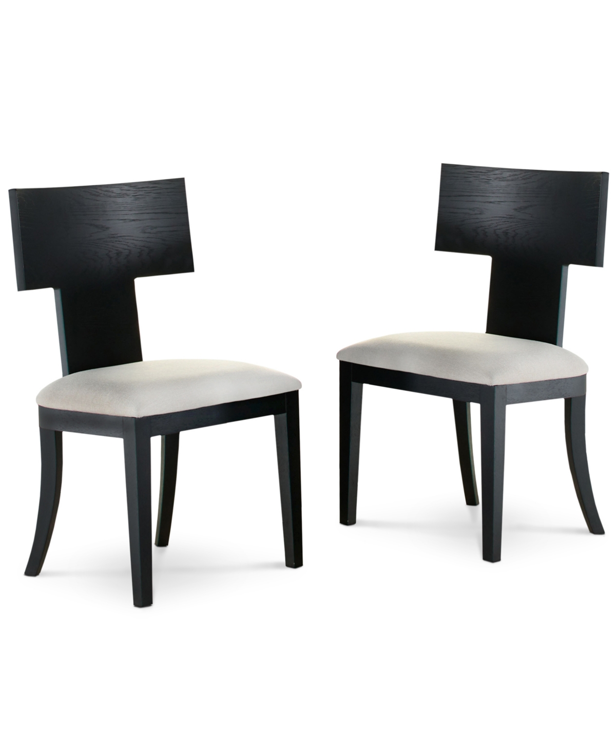 Abbyson Living Avery 38.1" 2 Piece Wood-back Upholstered Counter Stools In Black And Cream
